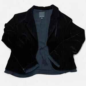 The Limited Velvet Blazer Womens Large Beaded Tassel Tie